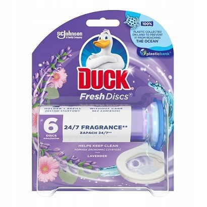WC Duck Fresh Discs 36ml Levandule | Čistící, dezinf.prostř., dezodoranty - Přípravky na WC - Závěsy na WC a pissoárové kostky